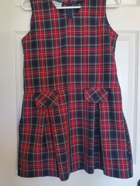 Dennis Plaid Uniform Jumper Dress